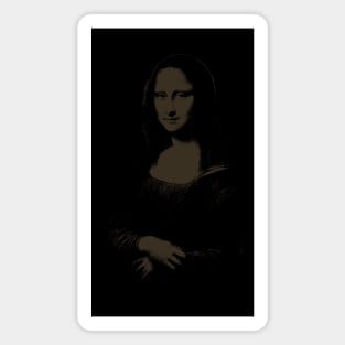 Darkish Brown Mono Color Mona Lisa Magnet